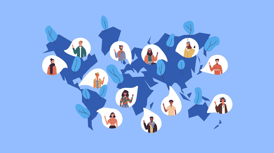 Graphic of diverse population